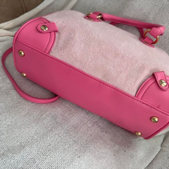 Juicy Couture Lovers Club Y2K Bowling Bag Pink Terry Cloth - Picture 5 of 5